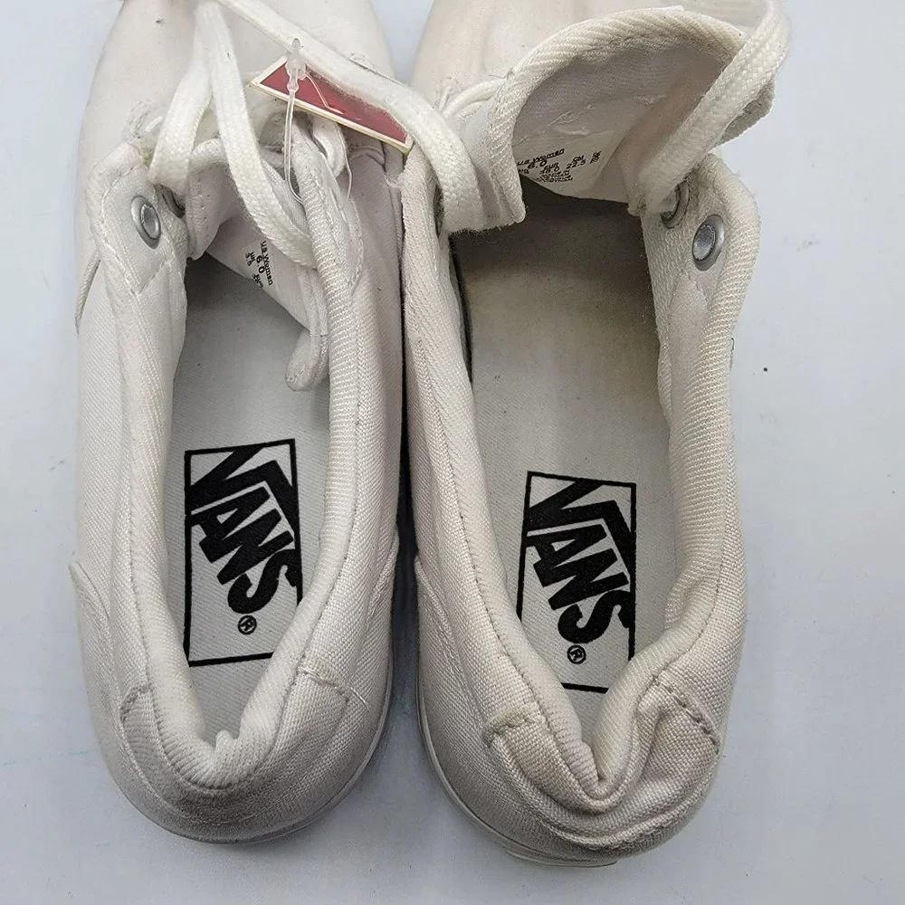 Vans Womens Shoes White Size 6 Casual Low Top Lace Up Shoes TB4R